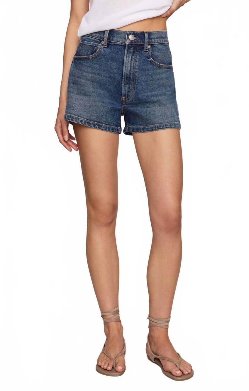 NEW Z SUPPLY camila high rise a line shorts in blue